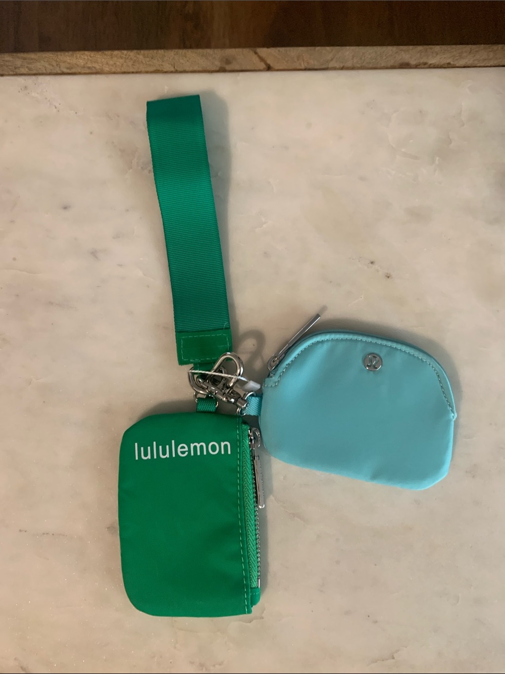 lululemon athletica Green & Light Blue Key and Card Holder Set